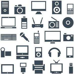 图标集的小工具, 计算机设备和电子产品照片